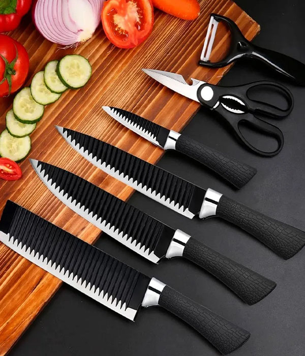 set cuchillo negros