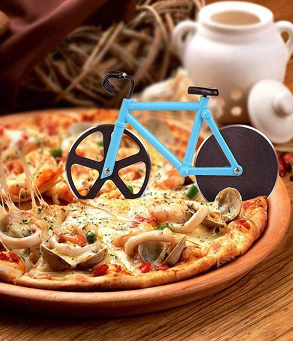 Cortador de pizza tipo bicicleta