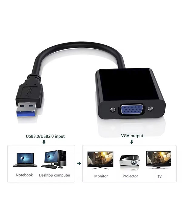 adaptador usb a vga usos