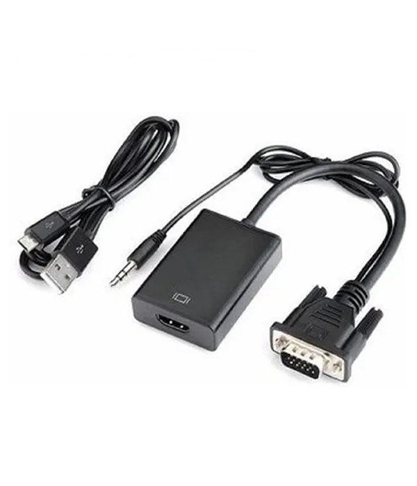 CONVERTIDOR VGA A HDMI 30 CM ( CAJA VERDE )