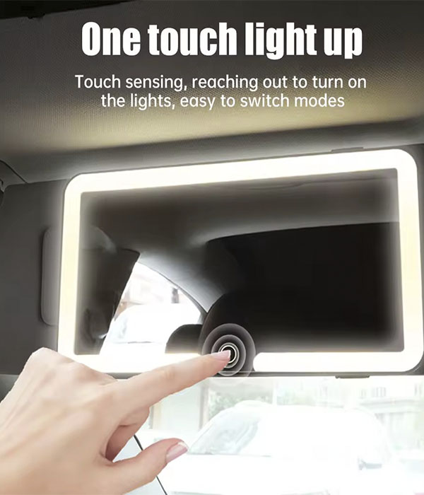 espejo luz led tapasol