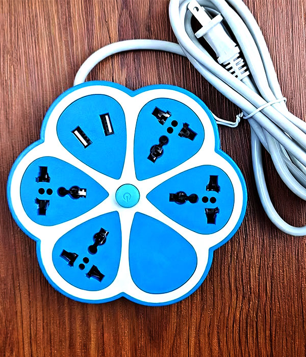 extension hexagonal azul